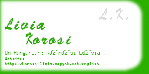 livia korosi business card
